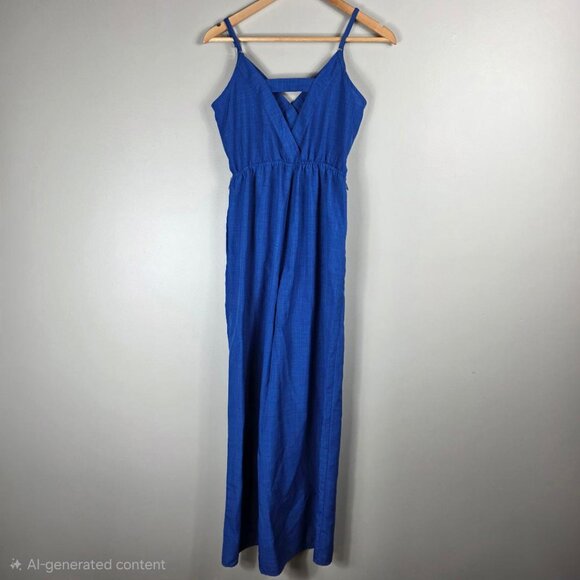 Flying Tomato Royal Blue Long Pant Sleeveless Jumpsuit - Picture 6 of 7
